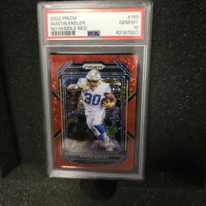 2022 prizm Austin Ekeler no huddle red front