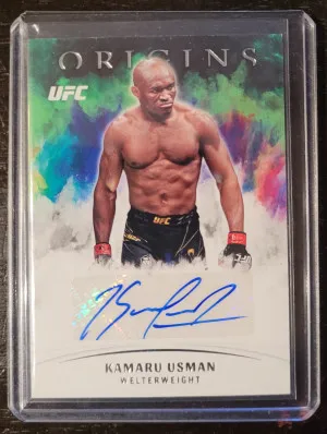 2022 Panini Chronicles UFC Origins Kamaru Usman Auto front