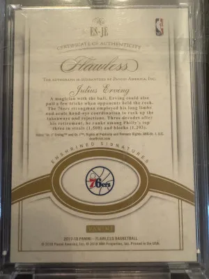 Julius Erving Flawless enshrined signatures on card auto /25 back