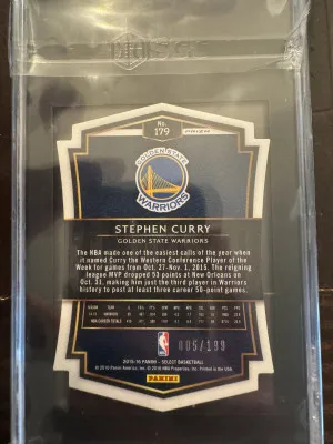 Stephen Curry ‘15-‘16 Select light blue die cut /199 back