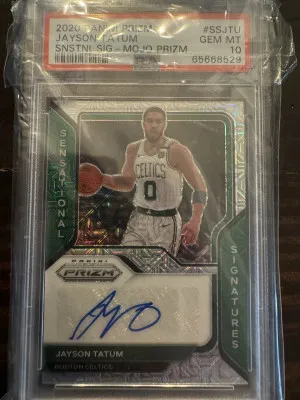 Jayson Tatum ‘20 Prizm sensational signatures mojo /25 front