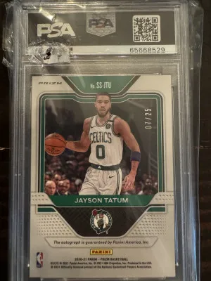 Jayson Tatum ‘20 Prizm sensational signatures mojo /25 back