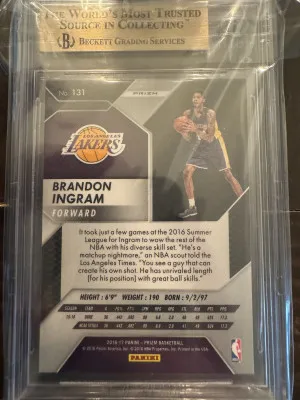 Brandon Ingram Prizm Silver RC back