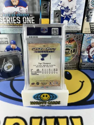 2017-18 UPPER DECK YOUNG GUNS CANVAS TAGE THOMPSON PSA 10 back