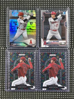 4 Shohei Ohtani Baseball Cards front