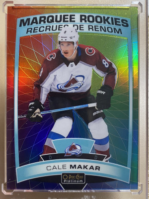 2019-20 o pee chee platinum rainbow color wheel Rookie Cale Makar front