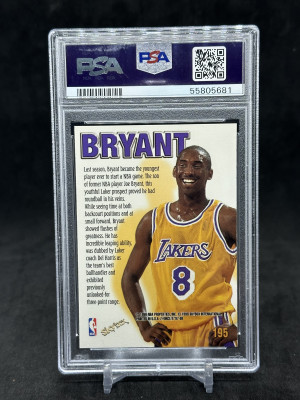 Kobe Bryant 1997-98 Skybox Z-Force Zupermen #195 PSA 9 back