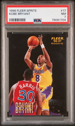 1996 Fleer Sprite Kobe Bryant PSA 7 front