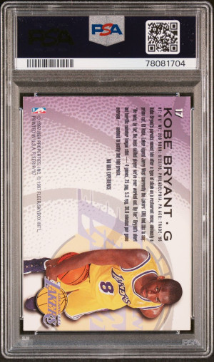 1996 Fleer Sprite Kobe Bryant PSA 7 back