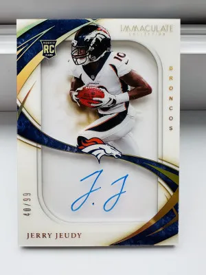 2020 Jerry Jeudy Immaculate Collection Shadowbox Rookie Auto /99 front