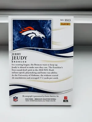2020 Jerry Jeudy Immaculate Collection Shadowbox Rookie Auto /99 back