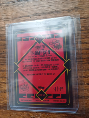 Heavy Trading Cards Hunter S Thompson/49 back