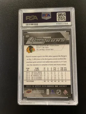 2015 Upper Deck Artemi Panarin Young Guns back
