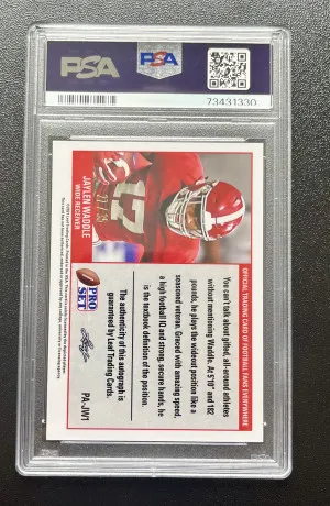 2021 Leaf Pro Set Metal Jaylen Waddle 1989 Red Mojo Auto back