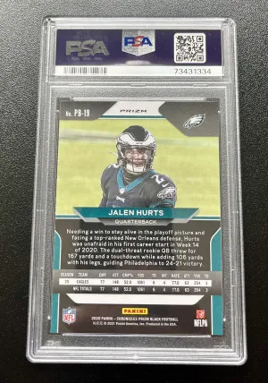 2020 Panini Chronicles Prizm Black Silver Jalen Hurts back