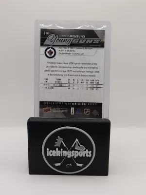 2015-16 Upper Deck Connor Hellebuyck YG Rookie back