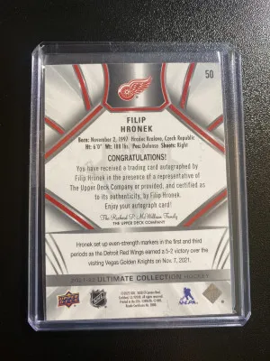 Filip Hronek 21-22 Ultimate Auto back
