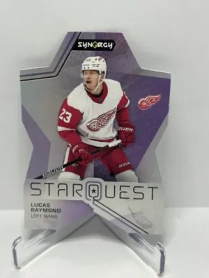 2021-22 UD Synergy Star Quest Lucas Raymond Rookie Detroit Red Wings #SQ-22 front