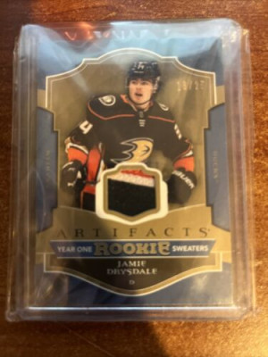 2022-23 Upper Deck Artifacts Jamie Drysdale Year 1 Rookie Sweaters 16/25 PATCH front