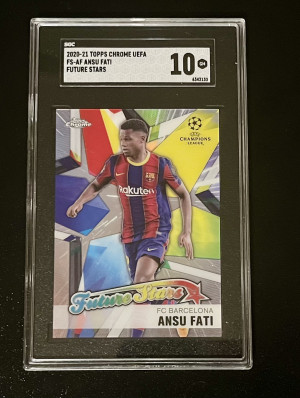 2020 Topps Chrome UEFA Ansu Fati Future Stars front