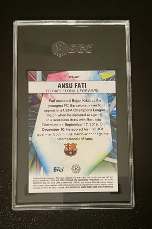 2020 Topps Chrome UEFA Ansu Fati Future Stars back