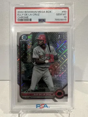 2022 Bowman 1st Mega Box Mojo Refractor
Elly De La Cruz PSA 10 front