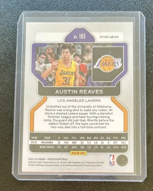 2021 Panini Prizm Austin Reaves Red White Blue back