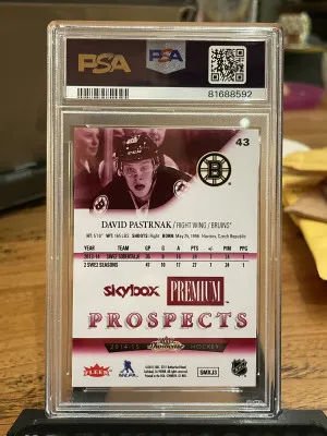 2014 Fleer Premium Star Rubies David Pastrnak /50 PSA 9 - POP 8, None Higher back