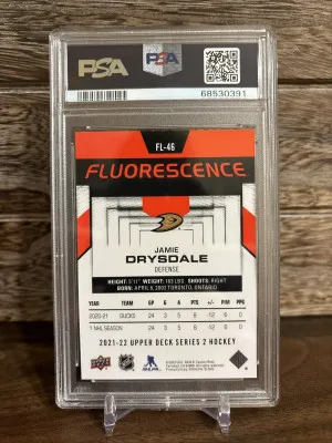 2021 Upper Deck Flourescence Red - Jamie Drysdale back