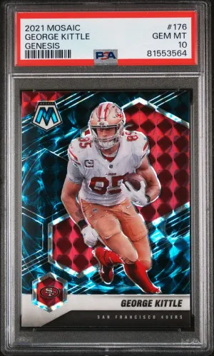 2021 Mosaic George Kittle Genesis PSA 10 front