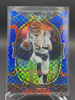 2022 Panini Select - Concourse Blue Prizm #70 Joe Burrow /199 front