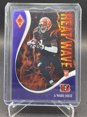 2021 Phoenix Ja’Marr Chase Heat Wave Rookie Card /125 front