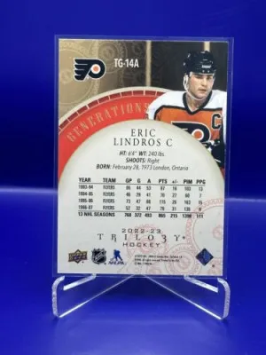 Eric Lindros Flyers 2022-23 Upper Deck Trilogy - Generations Red #TG-14AL  /699 back