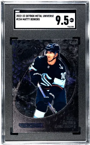 2022-23 Skybox Metal Universe Matty Beniers Rookie RC #154 Seattle Kraken front