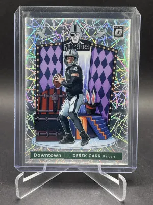 2021 Panini Donruss Optic Derek Carr Downtown #DT26 CASE HIT SSP front