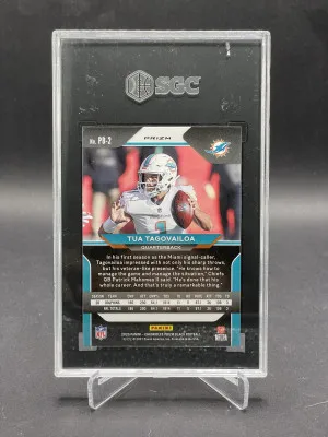 2020 Panini Chronicles Silver Prizm Black Tua Tagovailoa RC Rookie SGC 9 back