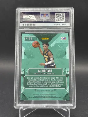 JA MORANT ROOKIE DOWNTOWN PSA 10 2020/21 PANINI PRIZM #D8  GRIZZLIES Low Pop back