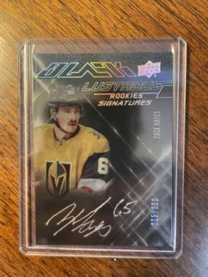2022-23 SPX Black Lustrous Rookie Signatures Zack Hayes Auto #265/299 front