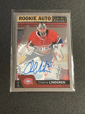 2016-17 OPC Platinum Rookie Auto #R-CL Charlie Lindgren front