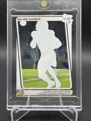 2021 Panini Clearly Donruss NAJEE HARRIS Rated Rookie #60 Pittsburgh Steelers RC back
