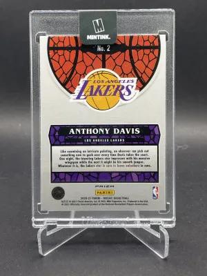 2020-21 Panini Mosaic Stained Glass SP Anthony Davis Los Angeles Lakers #2 back
