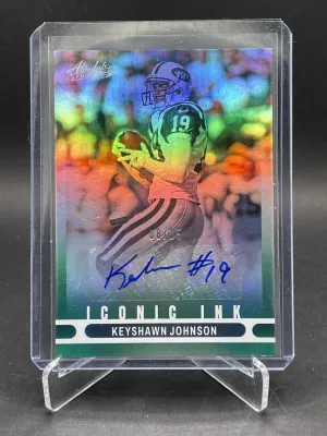 2022 Absolute Iconic Ink Green #II-KJ Keyshawn Johnson /15 front