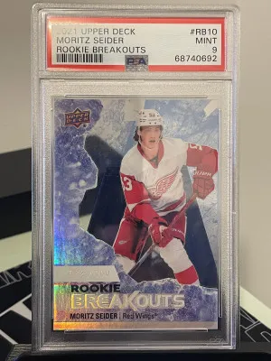 2021-22 Rookie Breakouts #RB10 Moritz Seider /100 PSA 9 - POP 2 None Higher front