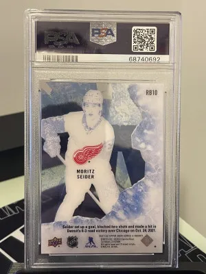 2021-22 Rookie Breakouts #RB10 Moritz Seider /100 PSA 9 - POP 2 None Higher back