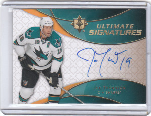 2008-09 UD Ultimate Collection JOE THORNTON Ultimate Signatures front