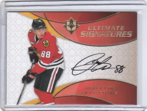 PATRICK KANE 2008-09 Upper Deck Ultimate Collection Ultimate Signatures front