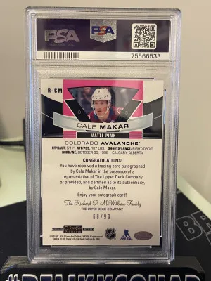 2019-20 OPC Platinum Cale Makar Matte Pink Auto /99 #R-CM back