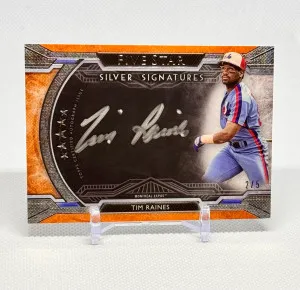 2018 Topps Five Star Silver Signatures Tim Raines Auto Montreal Expos 2 / 5 front