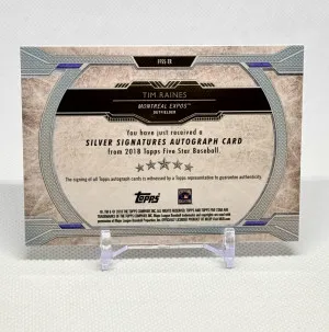 2018 Topps Five Star Silver Signatures Tim Raines Auto Montreal Expos 2 / 5 back