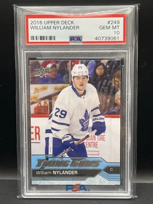 2016 Upper Deck William Nylander Young Guns PSA 10 front